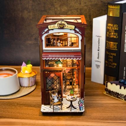2Kids Toys - 3D dėlionė LED knygų laikiklis Kavinė 2xAAA