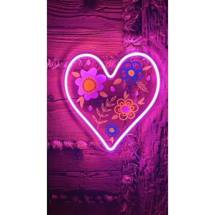 2Kids Toys - LED Neoninė sienų apdaila LED/5W/USB širdis