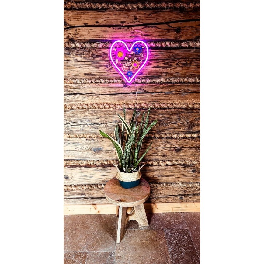 2Kids Toys - LED Neoninė sienų apdaila LED/5W/USB širdis