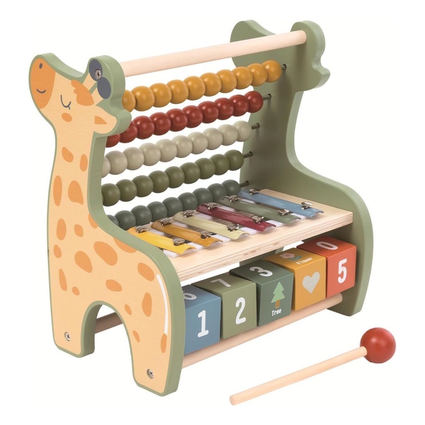 2Kids Toys - Medinis daugiafunkcinis abakusas Žirafa