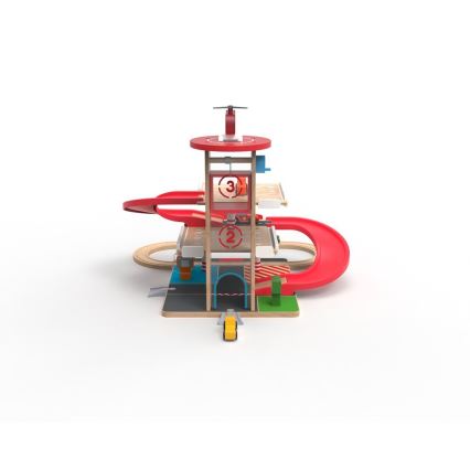 2Kids Toys - Medinis garažas su traukiniu