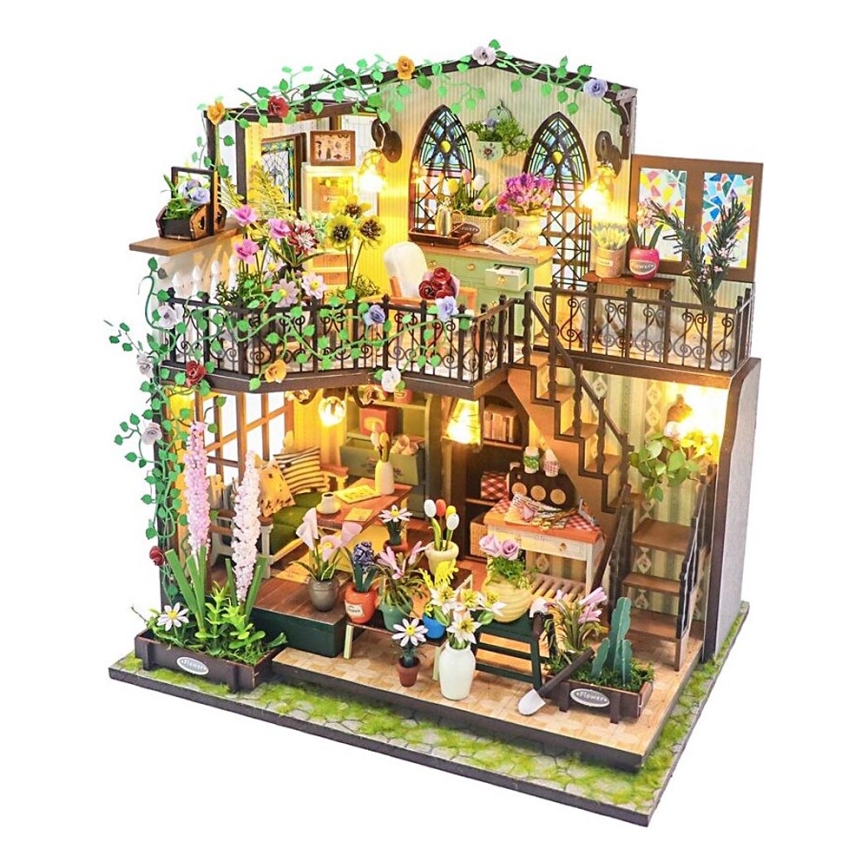 2Kids Toys - Miniatiūrinis namas Darcy gėlių namai 2xAAA