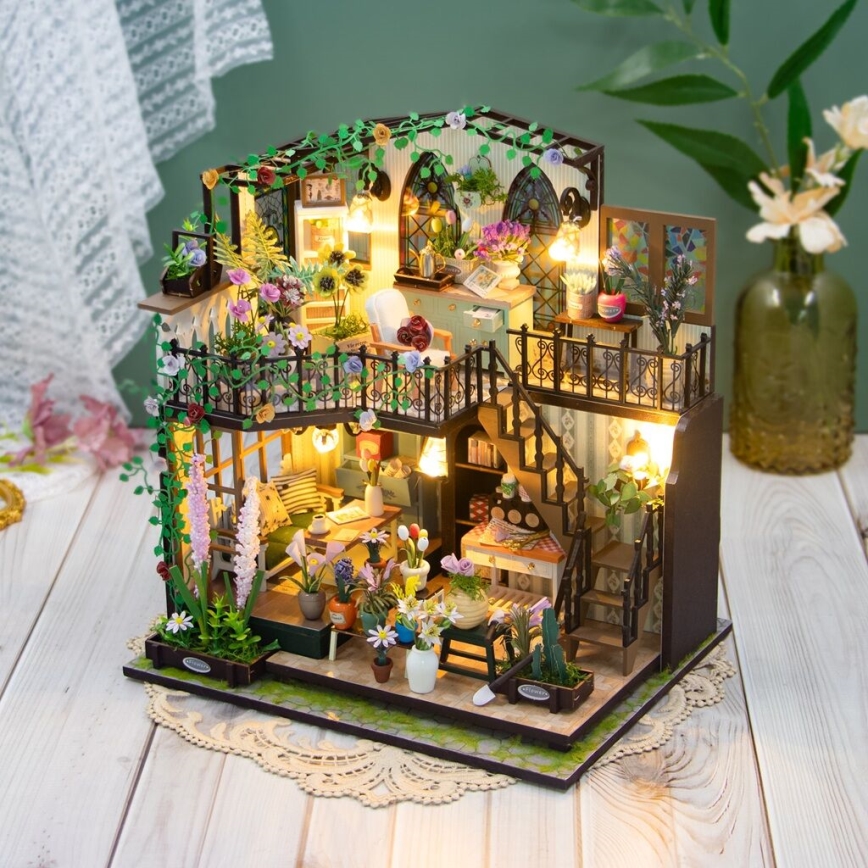 2Kids Toys - Miniatiūrinis namas Darcy gėlių namai 2xAAA