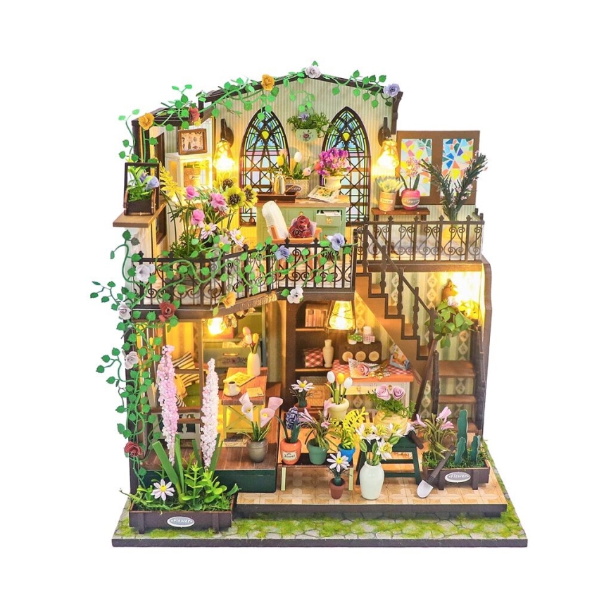 2Kids Toys - Miniatiūrinis namas Darcy gėlių namai 2xAAA
