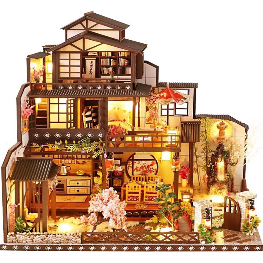 2Kids Toys - Miniatiūrinis namas Prabangi sakurų vila 2xAAA