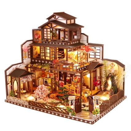 2Kids Toys - Miniatiūrinis namas Prabangi sakurų vila 2xAAA