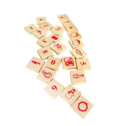 2Kids Toys - natūralios medinės kaladėlės, 220 vnt.