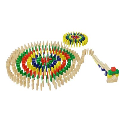 2Kids Toys - Spalvingas medinis domino, 400 vnt.