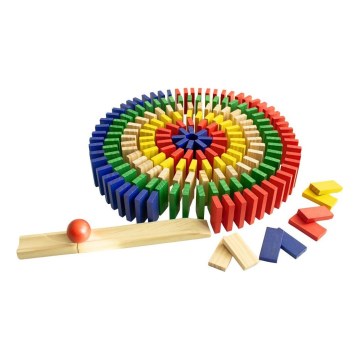 2Kids Toys - Spalvotas medinis domino, 800 vnt.