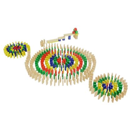 2Kids Toys - Spalvotas medinis domino, 800 vnt.