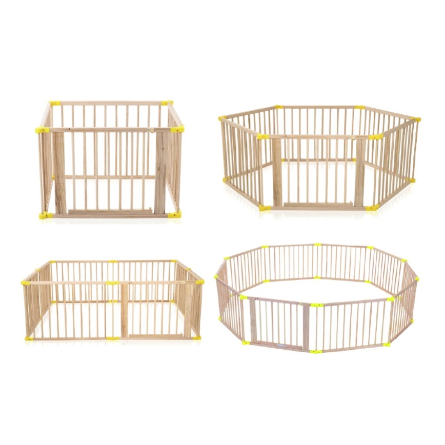 2Kids Toys - Vaikiška medinė aptvara XXL 210x210 cm smėlio spalvos