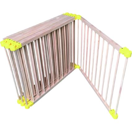 2Kids Toys - Vaikiška medinė aptvara XXL 210x210 cm smėlio spalvos