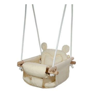 2Kids Toys - Vaikiškos tekstilinės sūpynės kreminė/bukas