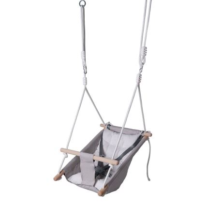 2Kids Toys - Vaikiškos tekstilinės sūpynės patiems mažiausiems pilka