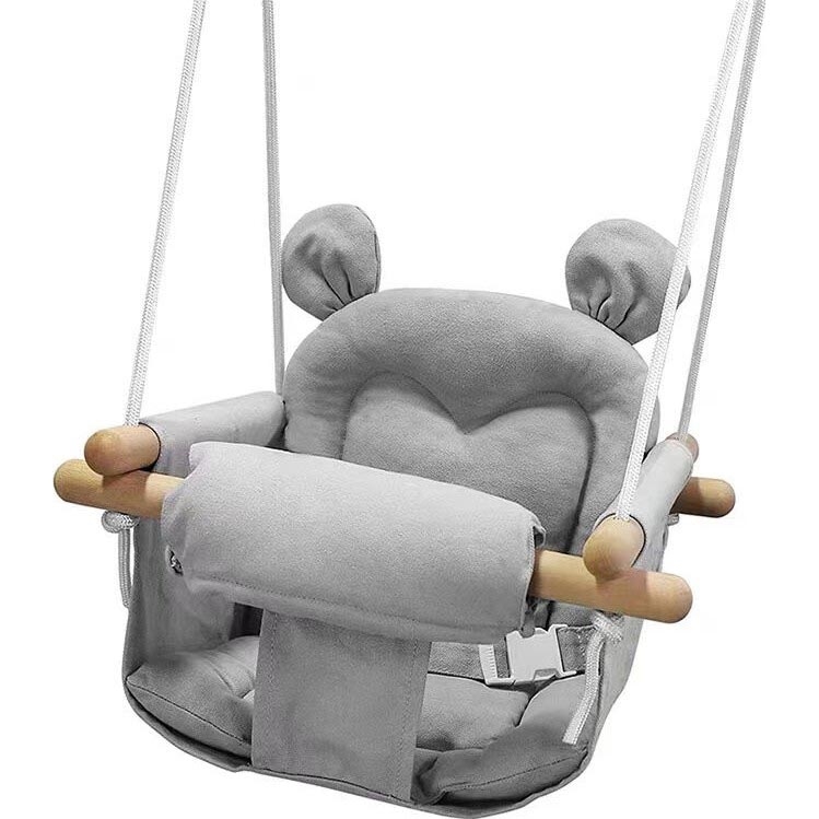 2Kids Toys - Vaikiškos tekstilinės sūpynės pilka/bukas