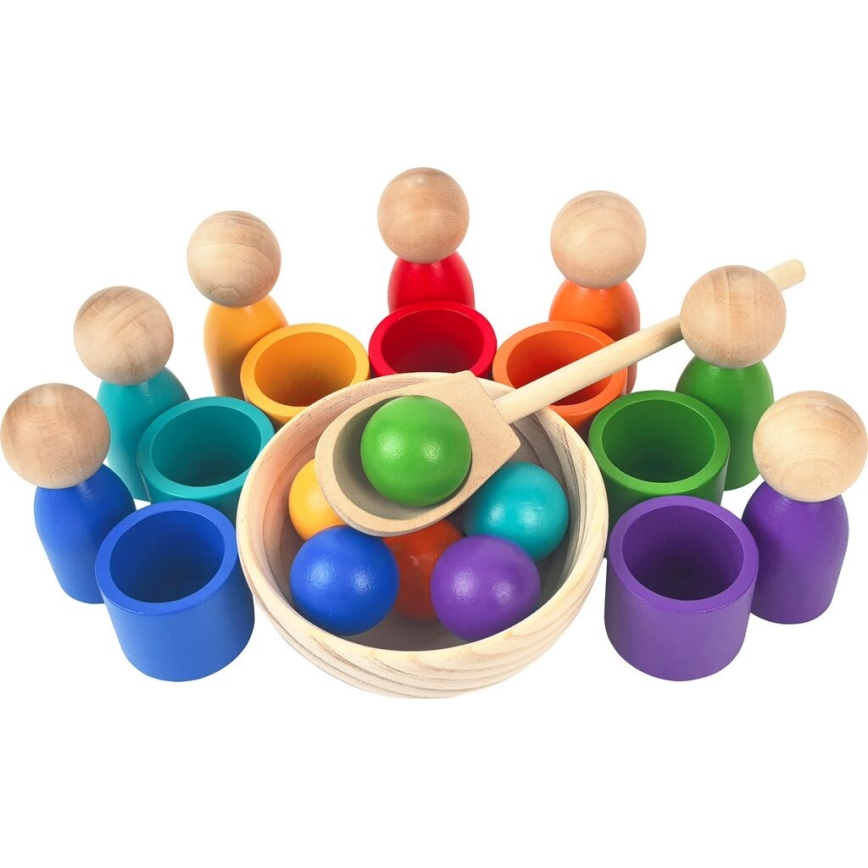 2Kids Toys - Vaivorykštinės lėlės su kamuoliukais, 7 spalvų