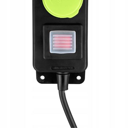 3 lizdų prailginimo kabelis su jungikliu, 20 m, IP44