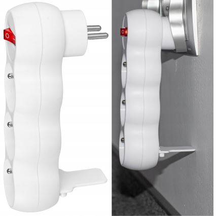 3 lizdų prailgintojas su jungikliu