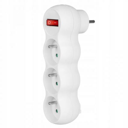 3 lizdų prailgintojas su jungikliu