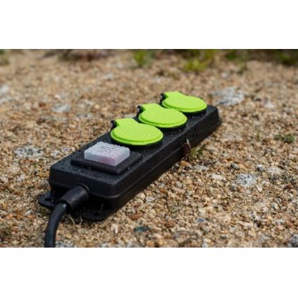 3 lizdų prailgintuvas su jungikliu, 5 m, IP44