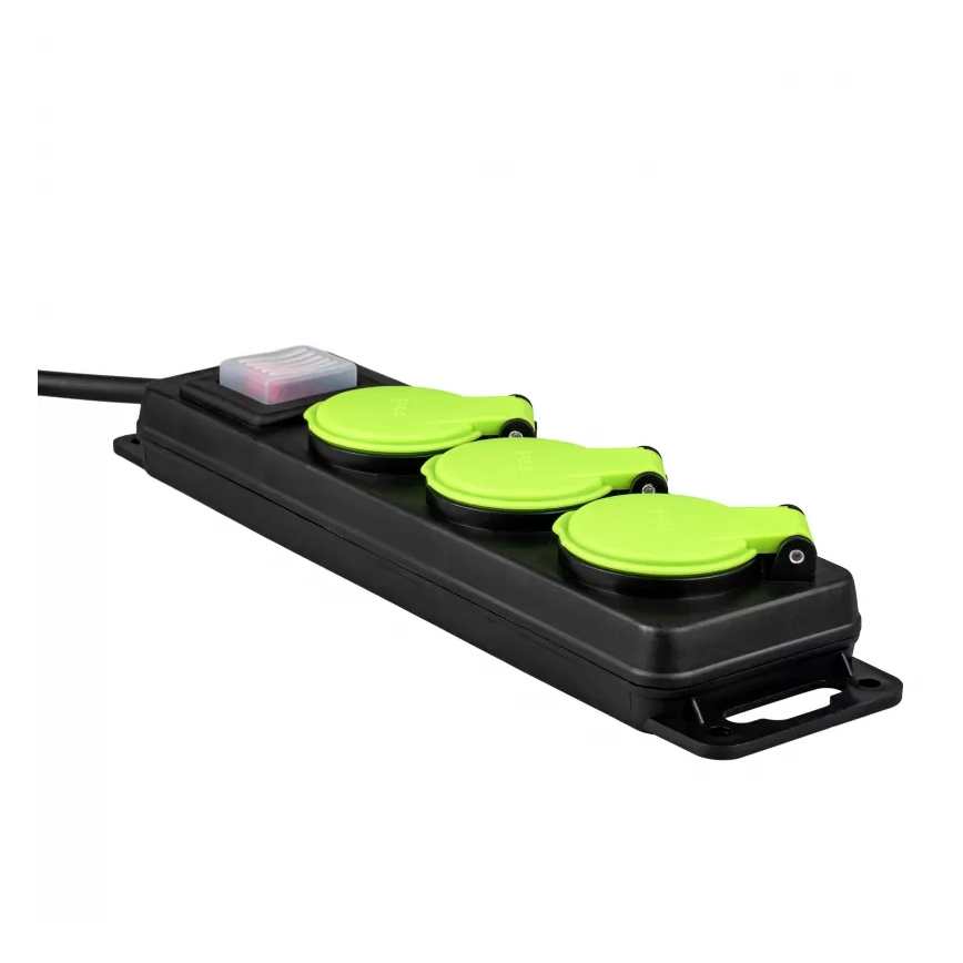 3 lizdų prailgintuvas su jungikliu, 5 m, IP44