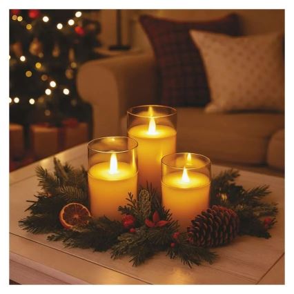 3x LED žvakių rinkinys, LED/6xAA