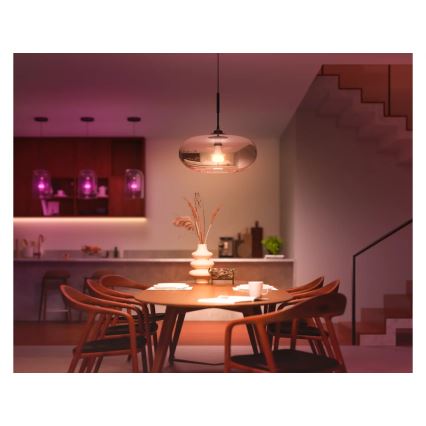 Komplektas 4 vnt. dimeriuojamų LED lempučių Philips Hue WHITE AND COLOR AMBIANCE E27/6W/230V 1000-20000K