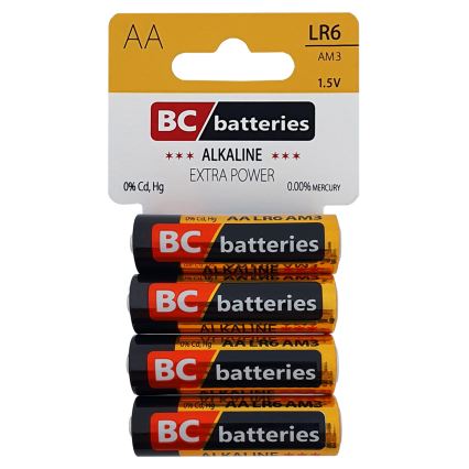 4 vnt. Šarminė baterija EXTRA POWER AA 1,5V