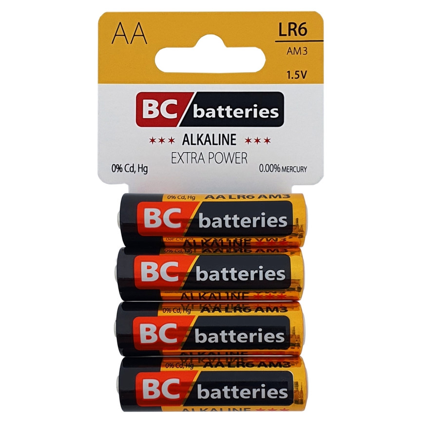 4 vnt. Šarminė baterija EXTRA POWER AA 1,5V