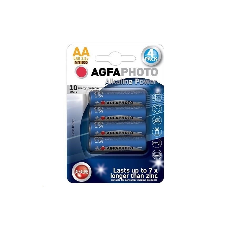 4 vnt šarminės baterijos  AA 1,5V