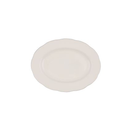 54 dalių porceliano indų rinkinys, balta/sidabrinė/dramblio kaulo