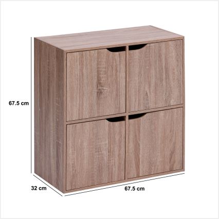 5five - Komoda TIDY 68x68x32 cm ruda