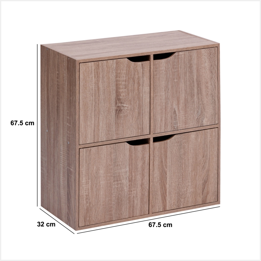 5five - Komoda TIDY 68x68x32 cm ruda