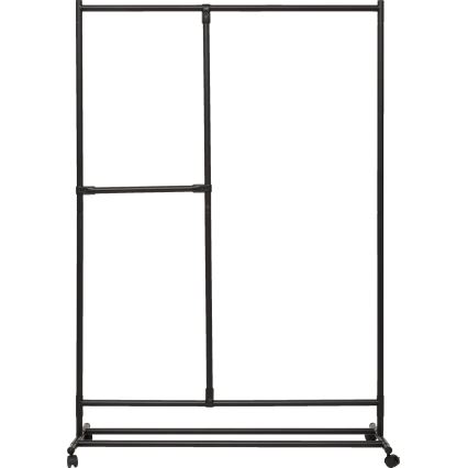 5five - Pastatoma drabužių kabyklė KENY 173x117 cm juodos spalvos