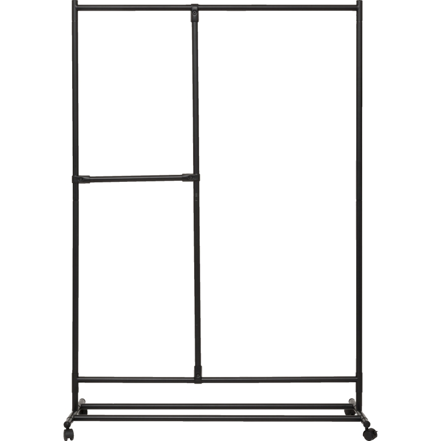 5five - Pastatoma drabužių kabyklė KENY 173x117 cm juodos spalvos
