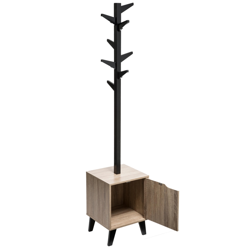 5five - Pastatoma drabužių kabyklė RAME 169x35 cm juoda/ruda
