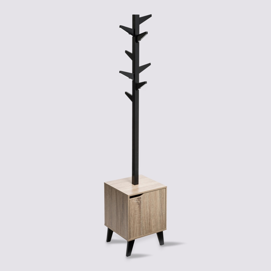 5five - Pastatoma drabužių kabyklė RAME 169x35 cm juoda/ruda