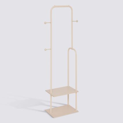 5five - Pastatomas rūbų stovas LENTY 164x45 cm, kreminės spalvos