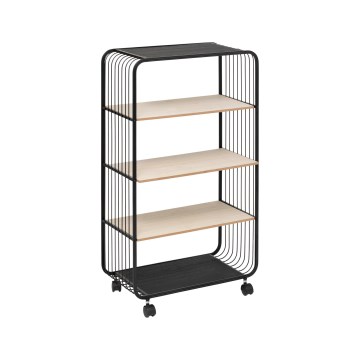 5five - Patiekimo staliukas/mobilioji lentyna COLGE 97x55 cm juoda/smėlinė