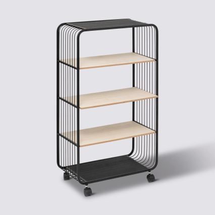 5five - Patiekimo staliukas/mobilioji lentyna COLGE 97x55 cm juoda/smėlinė