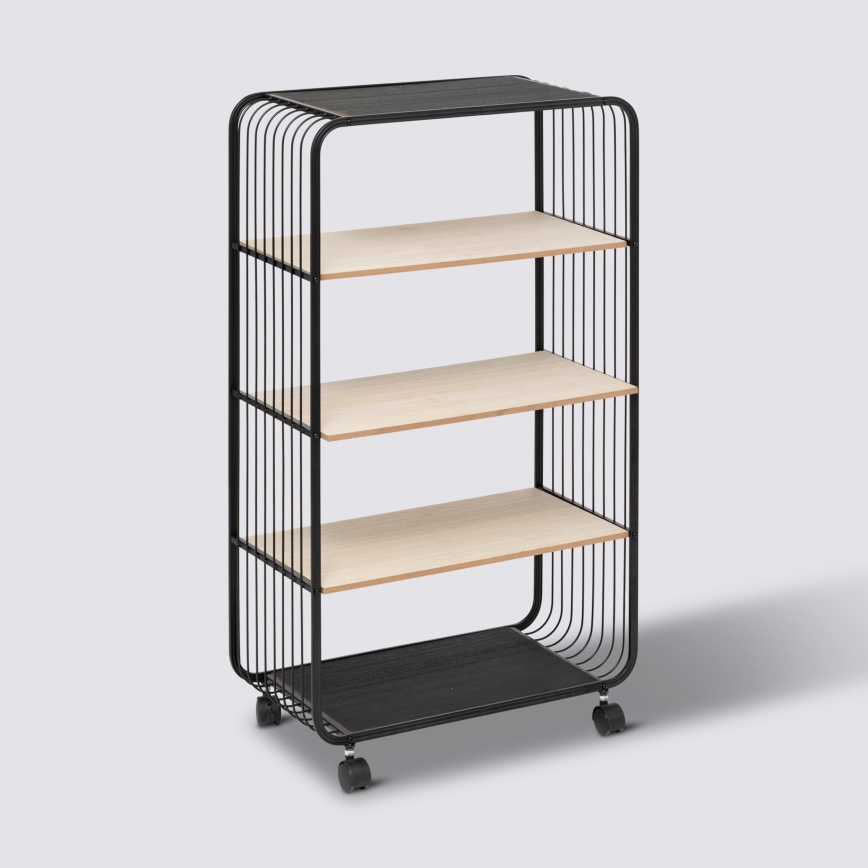 5five - Patiekimo staliukas/mobilioji lentyna COLGE 97x55 cm juoda/smėlinė