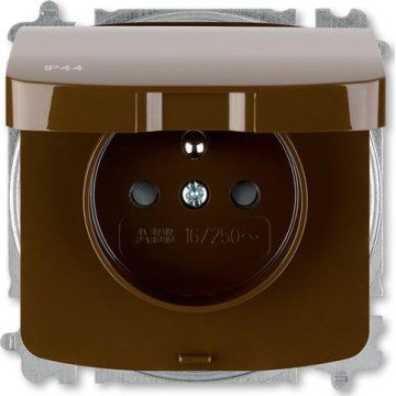ABB 6619A-A06997 H - Namų lizdas be rėmelio TANGO 250V IP44 rudas