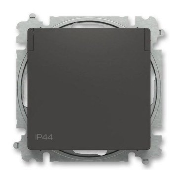 ABB 6619T-A06995 237 - Namų kištukinis lizdas be rėmelio ZONI 250V IP44 matinė juoda