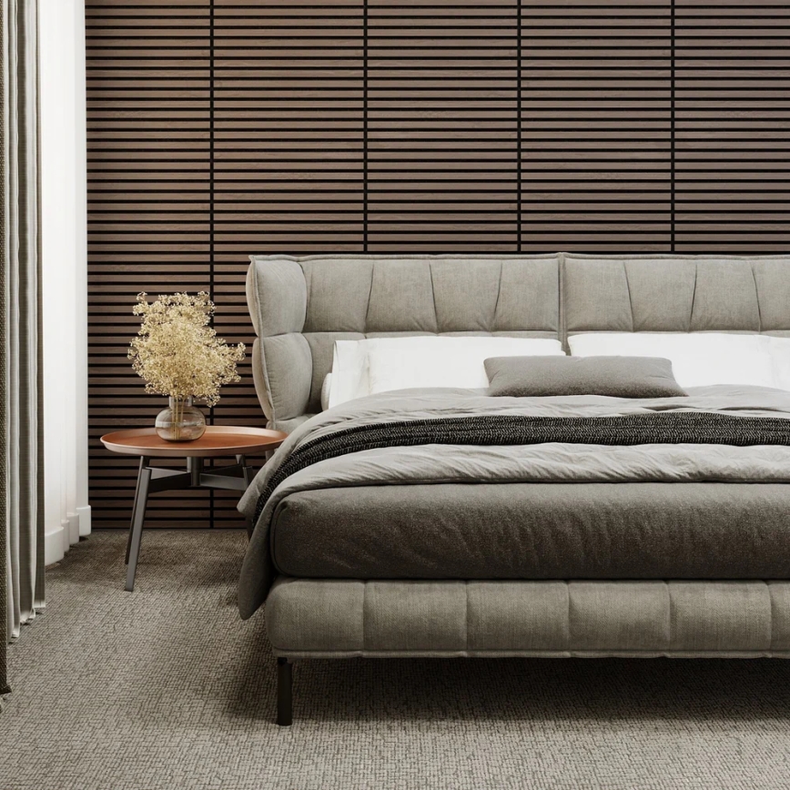 ADA 4 vnt. akustinės apdailos panelės DANVIKEN 60x60 cm, riešutmedžio spalvos