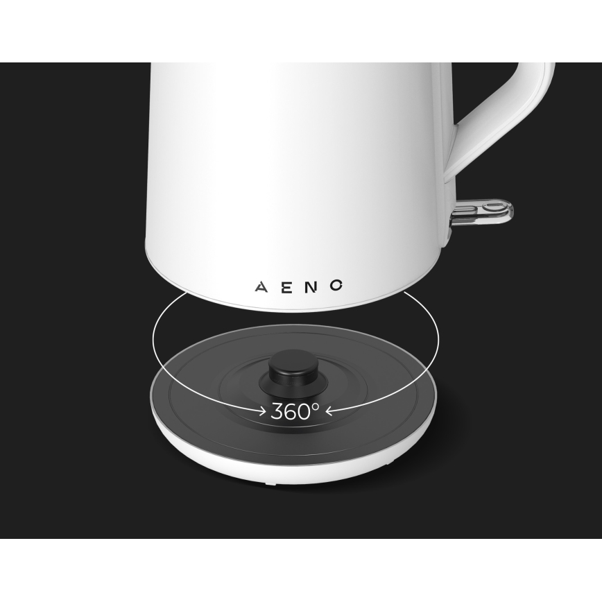 AENO - Greito užvirimo elektrinis virdulys 1,5 l 2200W/230V baltas