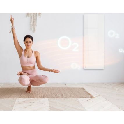 AENO - Išmanioji elektrinė infraraudonųjų spindulių panelė 700W laikmatis/termostatas IP44 Wi-Fi balta