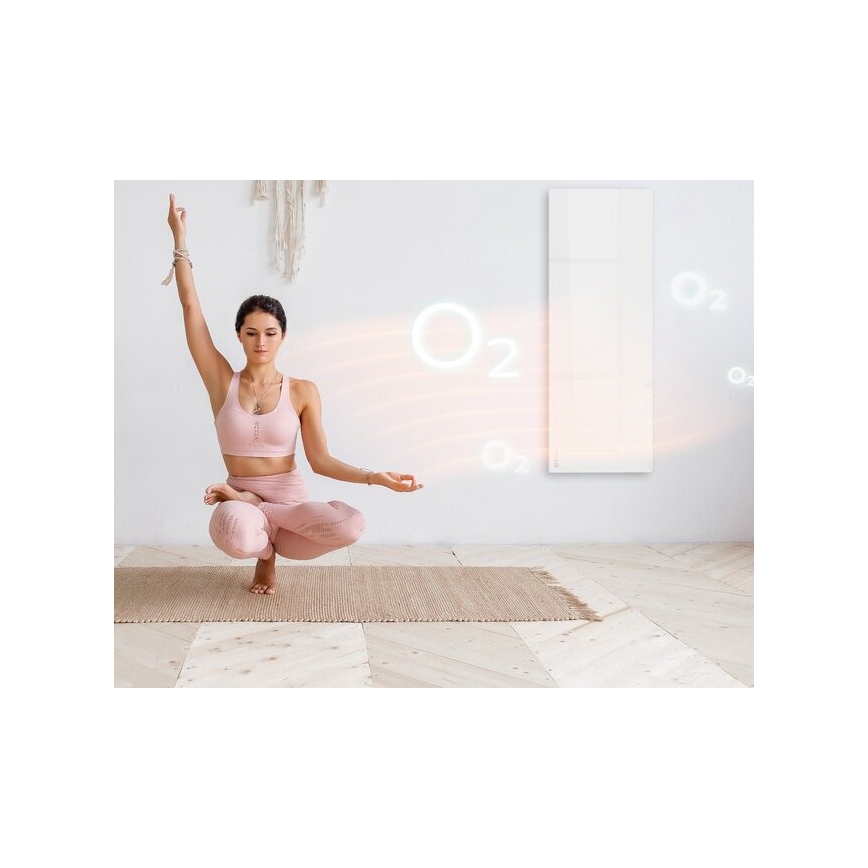 AENO - Išmanioji elektrinė infraraudonųjų spindulių panelė 700W laikmatis/termostatas IP44 Wi-Fi balta