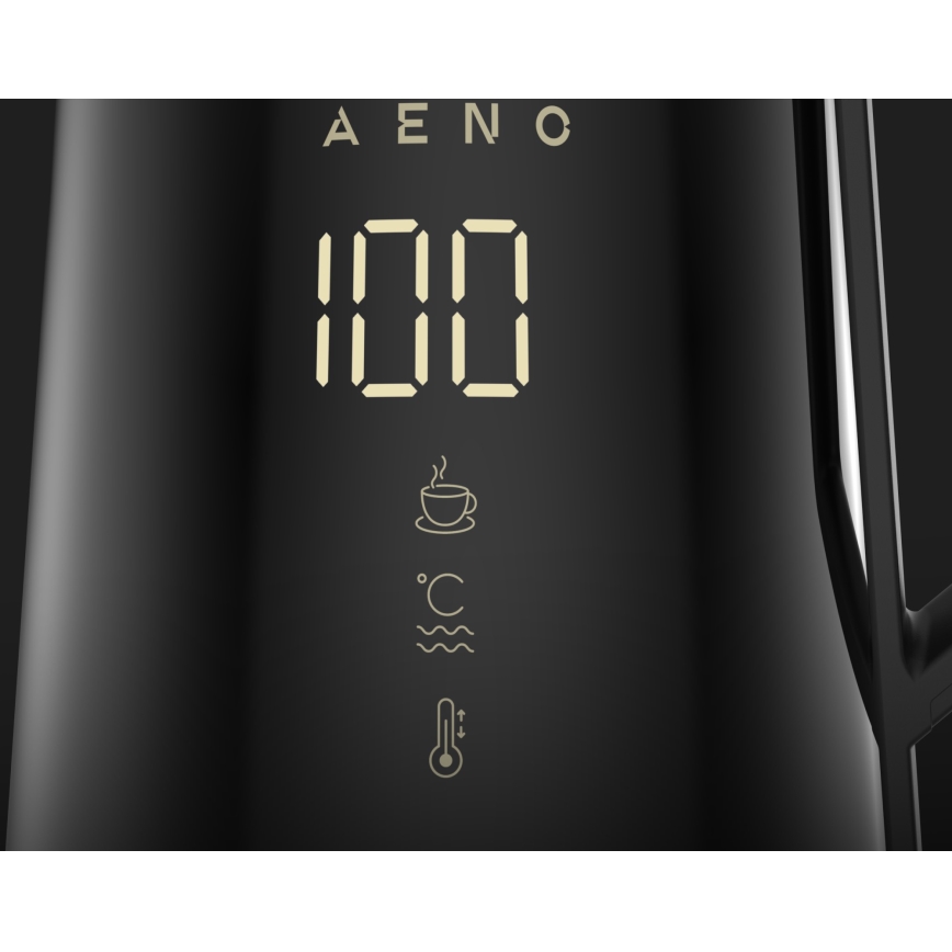 AENO - Išmanusis 1,7 l elektrinis virdulys su LED ekranu 2200 W/230 V juodas