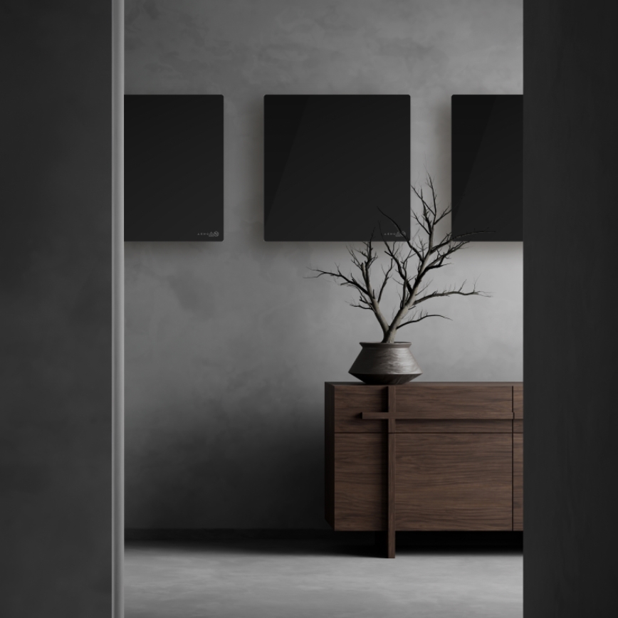 AENO - Išmanusis elektrinis infraraudonųjų spindulių panelis 500W laikmatis/termostatas Wi-Fi baltas