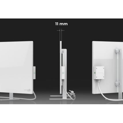 AENO - Išmanusis elektrinis infraraudonųjų spindulių skydelis 700W laikmatis/termostatas IP44 Wi-fi balta